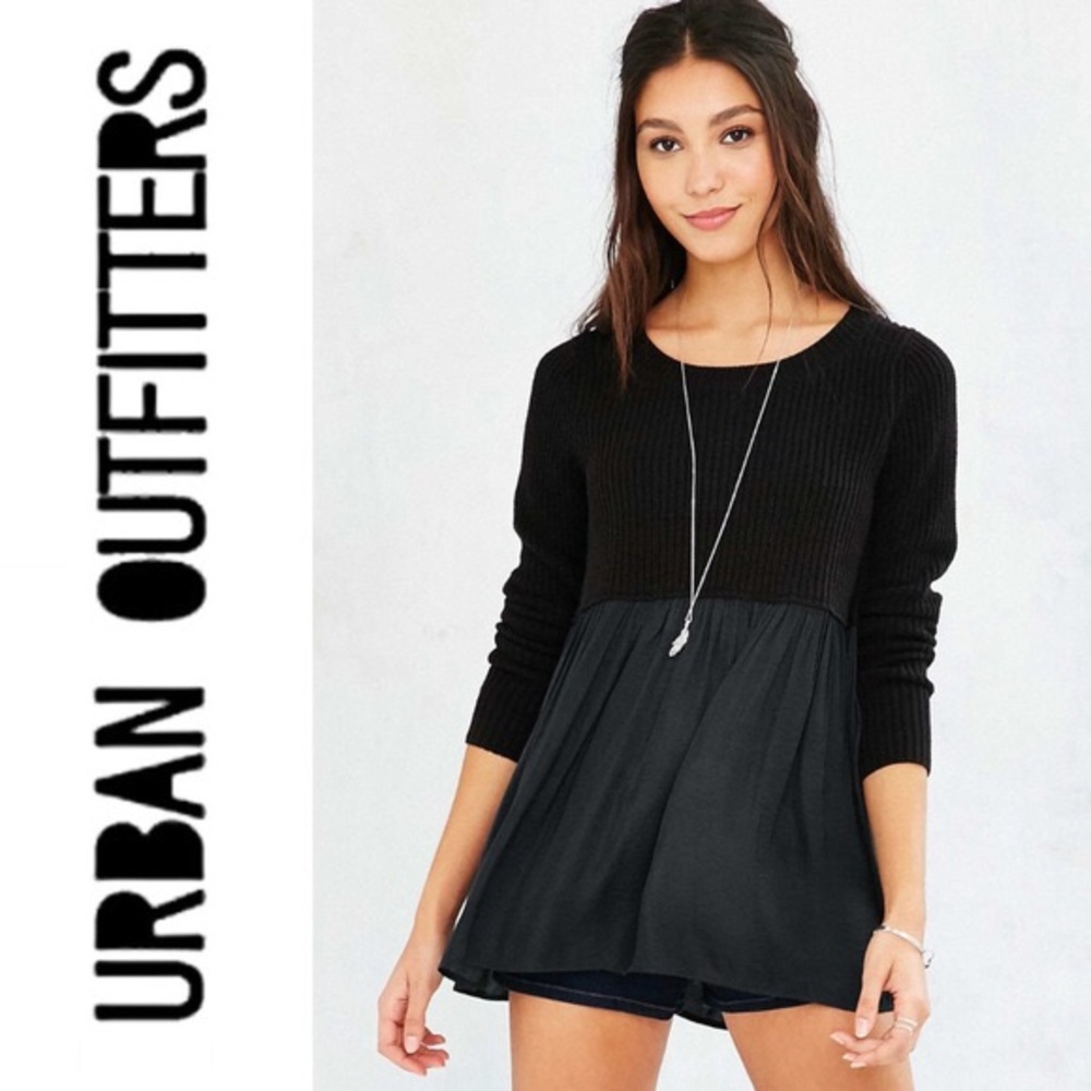 Kimchi Blue Black Babydoll Sweater